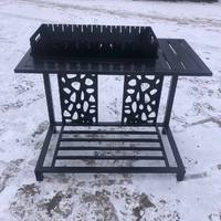 Мангал (№100) із металевими підставками під гаряче