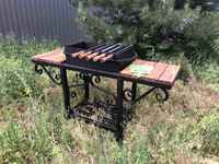 Мангал стационарный с ковкой