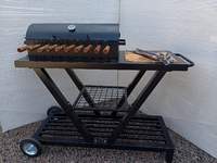 Мангал LOFT # 82 з кришкою та дровницею