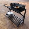 Мангал з полицею та місцем під казан (3 мм сталь)
