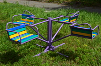 Карусель металическая детская 4-х местная "Юла"