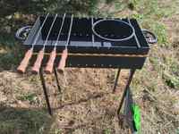 Мангал з розбірними ніжками на 11 шампурів