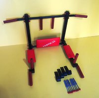 Турник-брусья 6в1  (black-red) Разборной